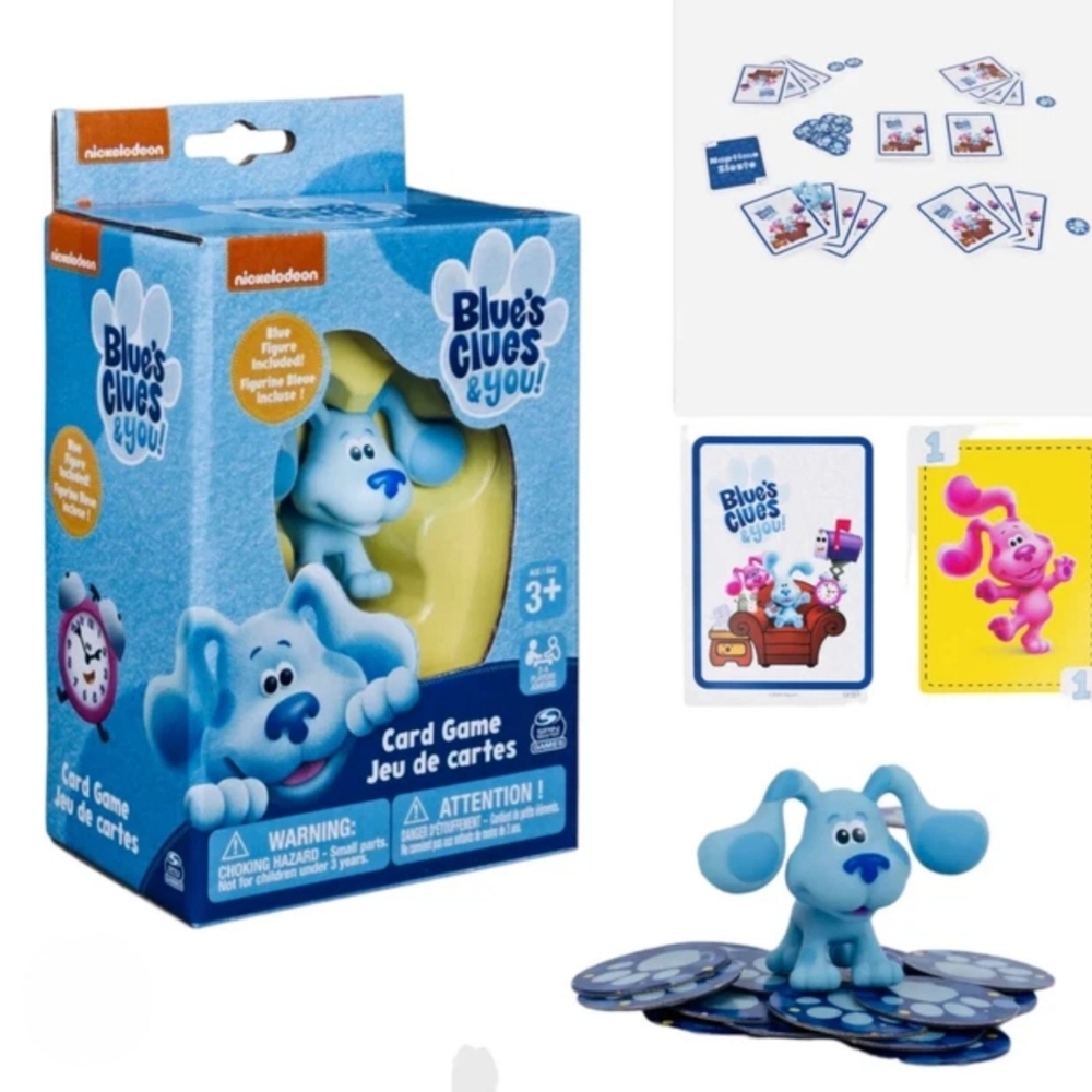 Nickelodeon Blue's Clues Card Game With Figure For Family And Kids Age 3 And Up - Picture 1 of 6